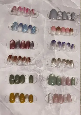 ネイル 💙🤍Tiary M🤍💙のネイルデザイン