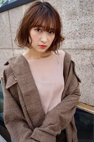 ショート カラー パーマ ✨店長 鈴木輝✨のヘアスタイル