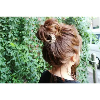 ヘアアレンジ Click所属・クニモトハルナ ボブ/柔らかカラーのヘアスタイル