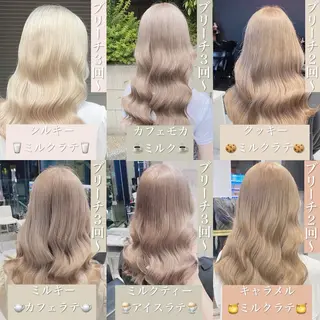 セミロング カラー 【美髪ハイトーン】 髪質改善/大和🎀のヘアスタイル
