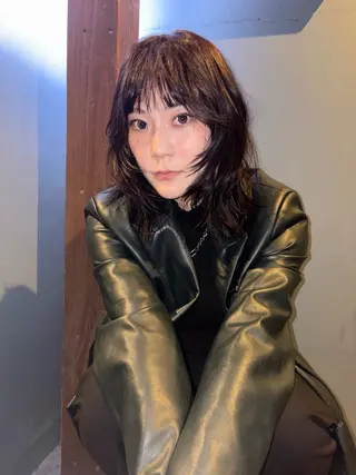 ミディアム ハッシュカット🎀 レイヤーカットのヘアスタイル