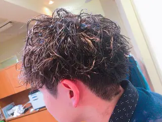 ショート パーマ メンズ カット&リラクゼーションサロンA/Z所属・メンズカット kimotoのヘアスタイル
