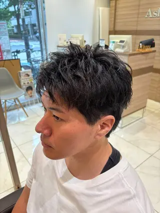 パーマ メンズ 山本 侑平のヘアスタイル