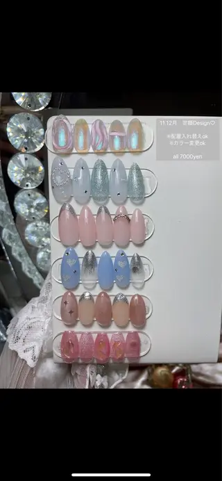 ネイル 23時まで❤︎韓国、 ワンホンネイルのネイルデザイン