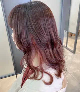 セミロング カラー SALOWIN神戸三宮East店所属・【透明感、艶髪】西村 有司のヘアスタイル