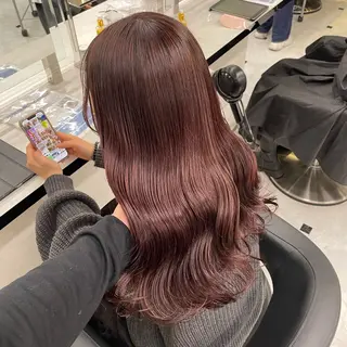 ロング カラー ヘアアレンジ ピンク・ベージュ🩰 カラー🫧とらのヘアスタイル