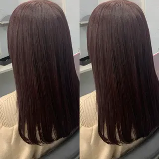 セミロング ブリーチ無しカラー✨ 美鈴のヘアスタイル