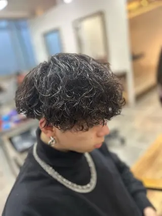 ショート パーマ メンズ CECIL hair なんば店所属・メンズパーマ 艶髪☆店長☆有馬のヘアスタイル