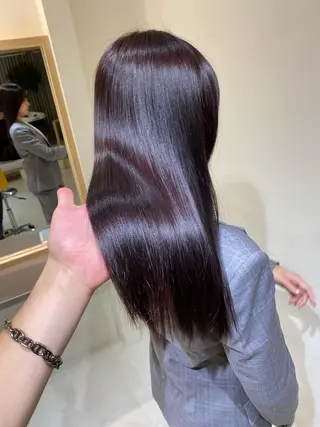 セミロング カラー 吉田 光佑のヘアスタイル