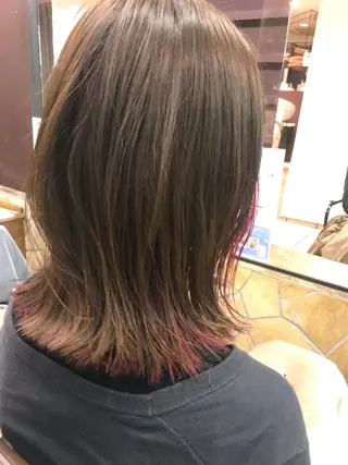 ミディアム カラー シールエクステ⭐️ オオミタクヤのヘアスタイル