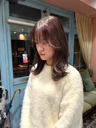 セミロング カラー rotika by Doll hair所属・RYOKA/ 透明感カラー/韓国風のヘアスタイル