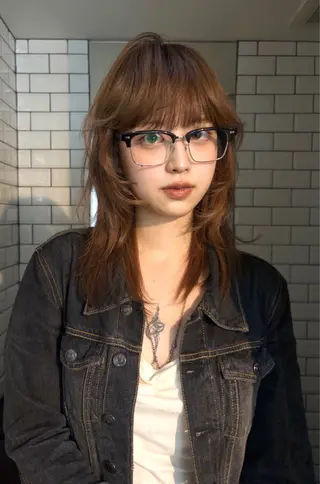 セミロング カラー ヘアアレンジ ニュアンスカラー🧶 nanacoのヘアスタイル