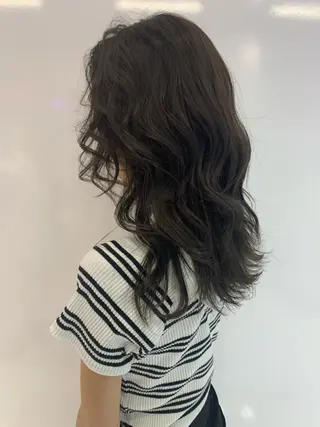 ミディアム カラー ハッシュカット/ハイ トーン/MANAMIのヘアスタイル