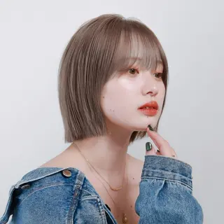 ショート カラー 顔周り/レイヤー/ 透明感/みっきーのヘアスタイル