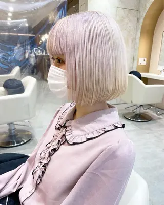 ショート カラー 店長/mao/ 前髪/顔周りカットのヘアスタイル