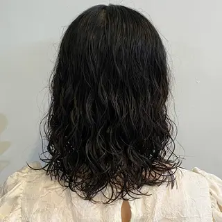 ミディアム カラー パーマ Lidee neoのヘアスタイル