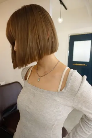 ミディアム カラー YUUKI/ボブ パーマ.ウルフのヘアスタイル