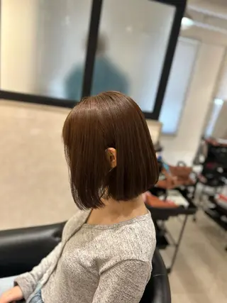 ミディアム カラー &chaLme   心斎橋所属・emi/髪質改善/ 韓国風/艶カラーのヘアスタイル