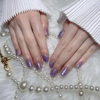 ネイル RAFFINE 月🦋🩵のネイルデザイン