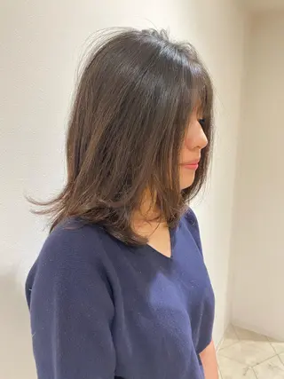ミディアム パーマ 大倉 未波のヘアスタイル