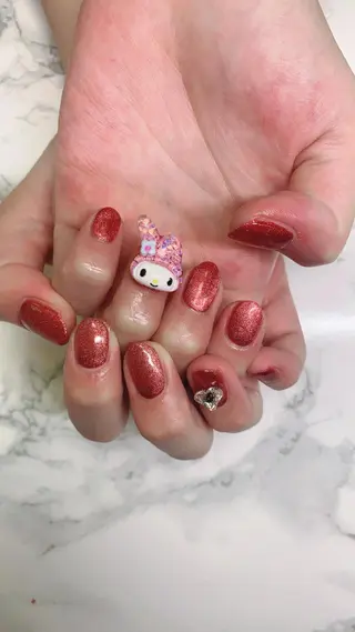 ネイル はな💎ネイル ワンホン、長さ出しのネイルデザイン