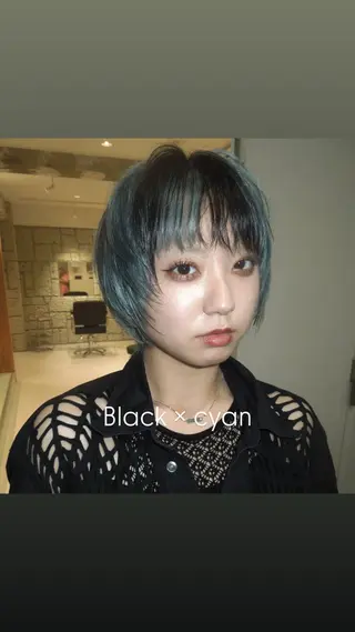 ミディアム カラー タマキ/似合わせ カット/Wカラーのヘアスタイル