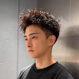 ショート パーマ メンズ fifth天神大名メンズサロン(フィフス)所属・fifth天神パーマ 特化/大田宗一朗のヘアスタイル