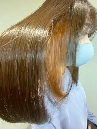 ロング カラー ムトウセイマ/艶髪 /艶ケアWブリーチのヘアスタイル