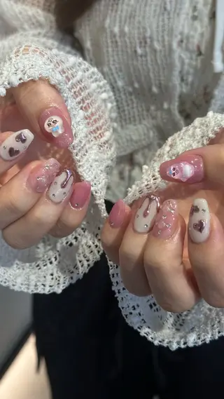 ネイル 🎀韓国レイヤー特化 🎀ベージュ/ミクのヘアスタイル