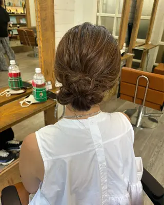 ヘアアレンジ 広島/ヘアセット /ベージュ/わかなのヘアスタイル