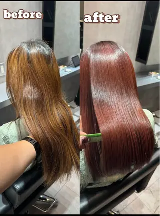 ロング BUCKS所属・坂谷 BUCKS/縮毛矯正のヘアスタイル