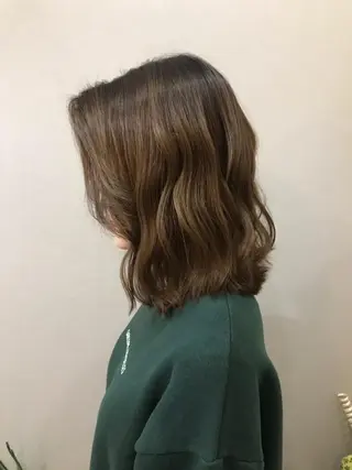 ミディアム インヘアー/美容院 /下伊福店/﨑山瑠依のヘアスタイル