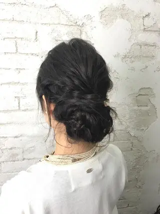 セミロング カラー パーマ ヘアアレンジ 韓国ヘア✨グレージュ カラーasamiのヘアスタイル