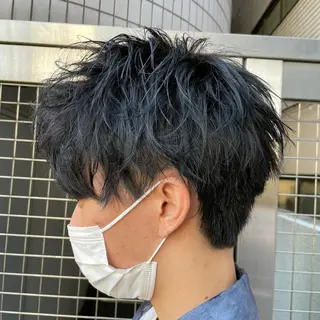 ショート カラー メンズ 【メンズ縮毛矯正】 田中秀斗のヘアスタイル