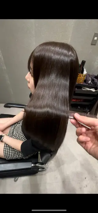 セミロング カラー 髪質改善ヘアケア 艶髪特化/上田のヘアスタイル