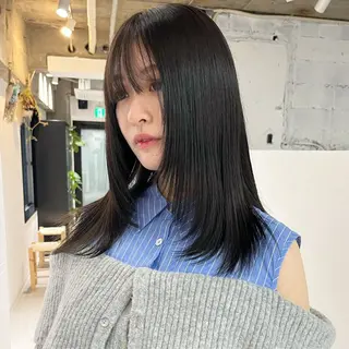 セミロング 阿部 瑠斗のヘアスタイル