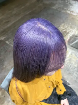 ミディアム カラー 玉置 七海のヘアスタイル