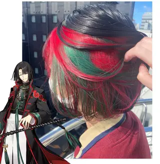 ショート カラー GARU-ガル-所属・TSUNO🦖 派手髪/オタク美容師のヘアスタイル