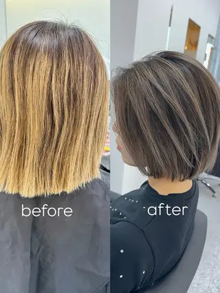 ミディアム カラー ヘアアレンジ 久米 治仁のヘアスタイル