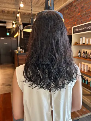 ミディアム パーマ the BRIDGE 加藤みのりのヘアスタイル