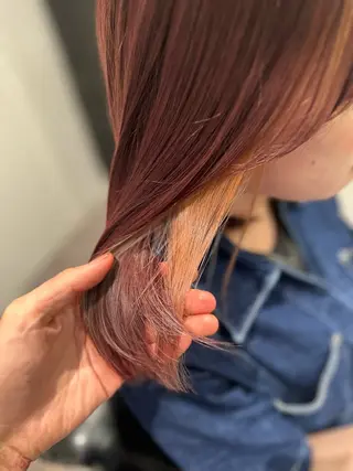 ミディアム カラー 平田 七海のヘアスタイル