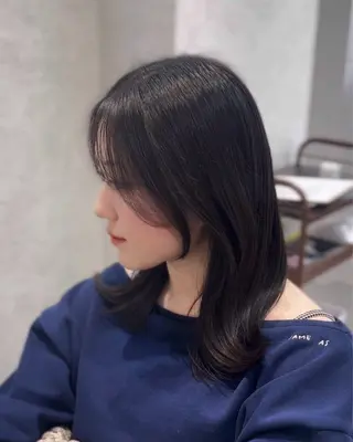 ミディアム カラー suzuka/透明感 カラー 美髪縮毛矯正のヘアスタイル