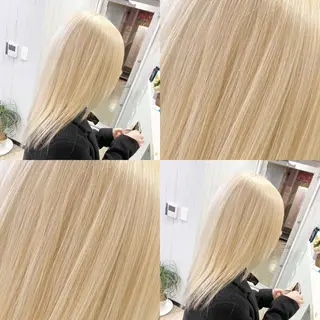 ミディアム カラー ハイトーン💫 エクステ💫maiのヘアスタイル