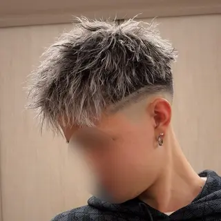 カラー パーマ メンズ 💋ホワイトメッシュ /パーマ/メンズ💋のヘアスタイル