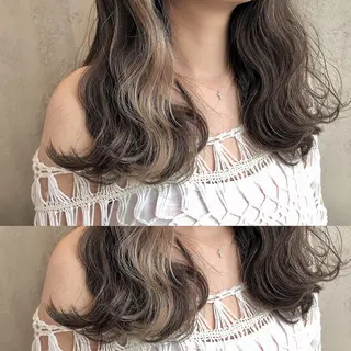 ロング カラー ツキノキ ミナのヘアスタイル