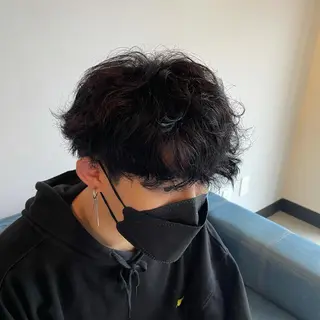 パーマ メンズ La fith hair ray 札幌店所属・顔まわり/W カラー/リョウのヘアスタイル