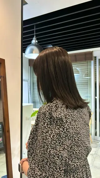 ミディアム Buddyhair LEAP所属・ひいろ パーマ/ダブルカラーのヘアスタイル