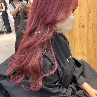 セミロング カラー じゅわっと暖色カラー 🍊Moemiのヘアスタイル