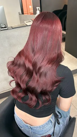 ロング カラー 大阪 梅田/ ハイトーン/エクステのヘアスタイル