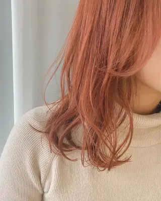 セミロング カラー ヘアアレンジ lani 天神大名/ブリーチのヘアスタイル